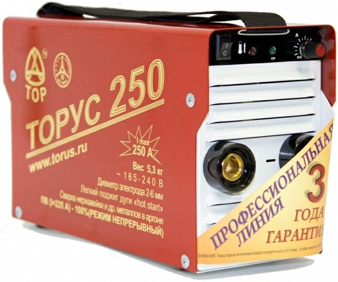 Сварочный инвертор ТОРУС-250 ЭКСТРА (ПДУ в комплекте, 25м)