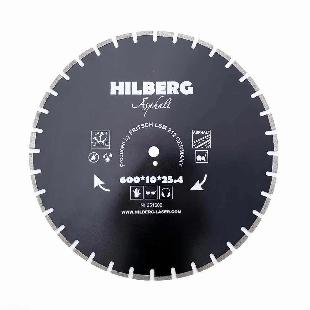 Диск алмазный отрезной 600*25,4*12 Hilberg Hard Materials Лазер асфальт 251600