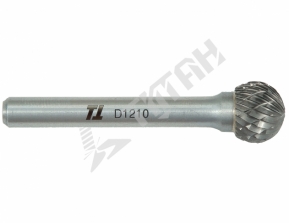 D0807 Борфреза тв.сплав. форма D (сфера) д.гол.=8 мм, д.хв.=6 мм