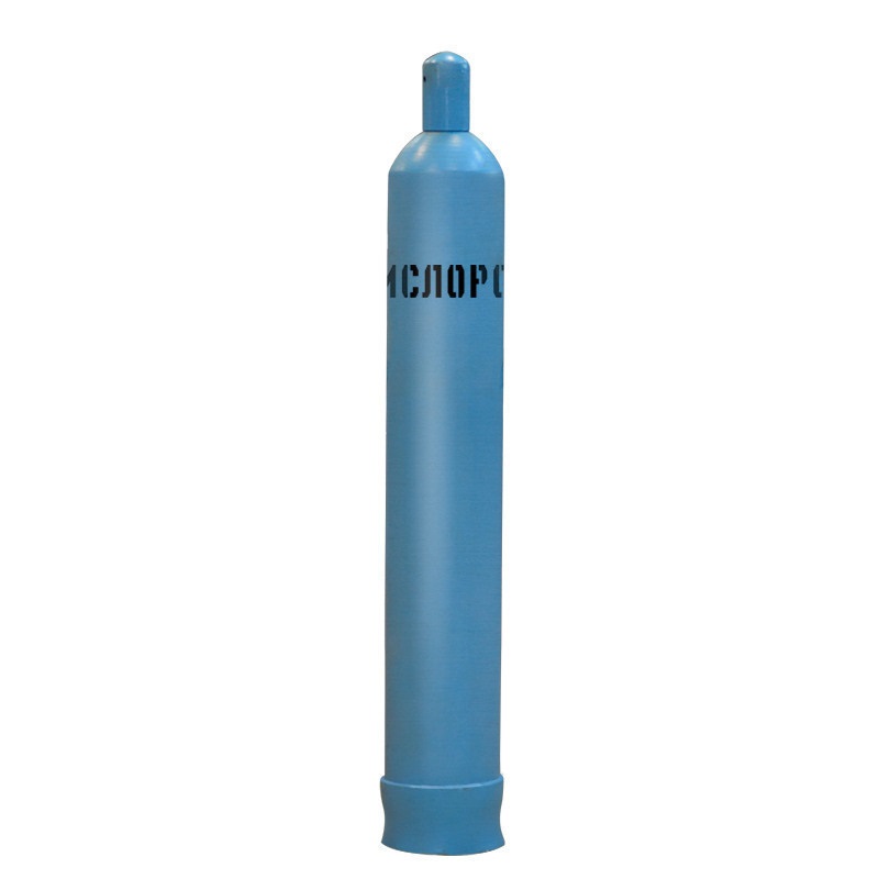 Баллон стальной (40 л) для газов новый. 150 кгс/см2 ГОСТ 949-73 Голубой (Кислород)