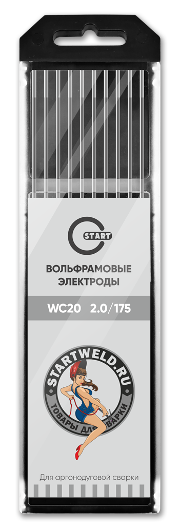 Вольфрамовый электрод WС 20 2,0/175 (серый) WC2020175