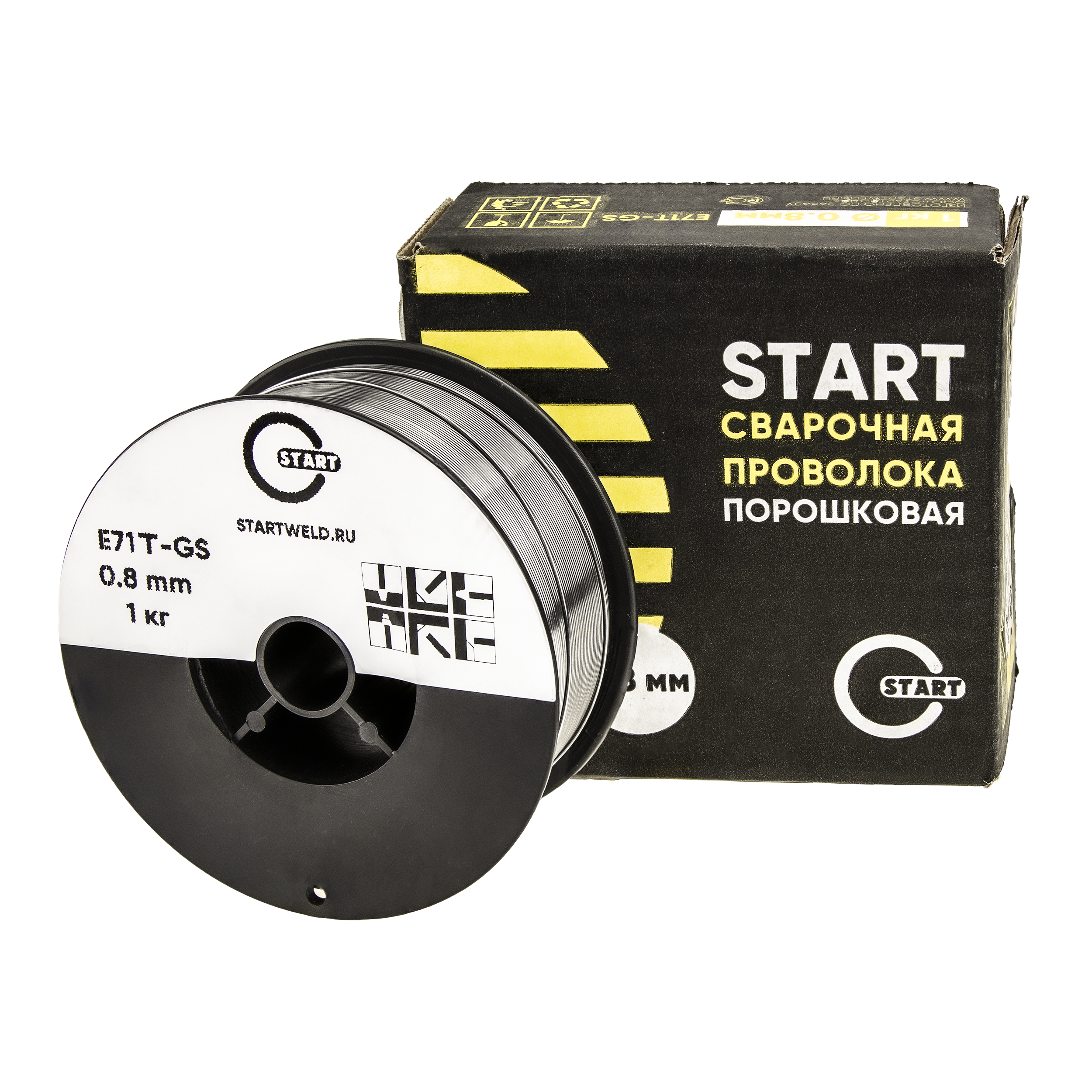 Проволока сварочная порошковая E71T-GS д.0,8 (1 кг) START STE7108
