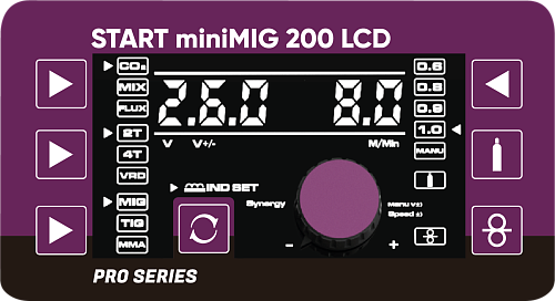 START miniMIG 200 LCD Сварочный полуавтомат 2W202L START miniMIG 200 LCD Сварочный полуавтомат 2W202L