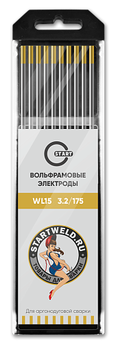Вольфрамовый электрод WL 15 3,2/175 (золотой) WL1532175 Вольфрамовый электрод WL 15 3,2/175 (золотой) WL1532175