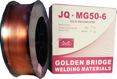 Проволока омедненная Золотой Мост JQ.MG50-6/ER70S-6 (Ø 1,0/ 20кг) (OK Autrod 12.51) Проволока омедненная Золотой Мост JQ.MG50-6/ER70S-6 (Ø 1,0/ 20кг) (OK Autrod 12.51)