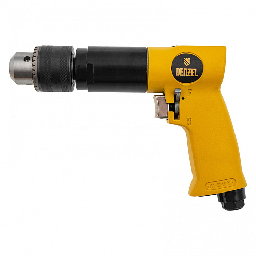 Пневматическая дрель PD500, 500 об/мин, 114 л/мин, 13 мм Denzel Пневматическая дрель PD500, 500 об/мин, 114 л/мин, 13 мм Denzel