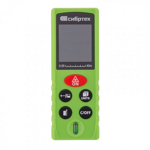 Лазерный дальномер PM-40, 40 м, с пузырьковым уровнем Сибртех Лазерный дальномер PM-40, 40 м, с пузырьковым уровнем Сибртех