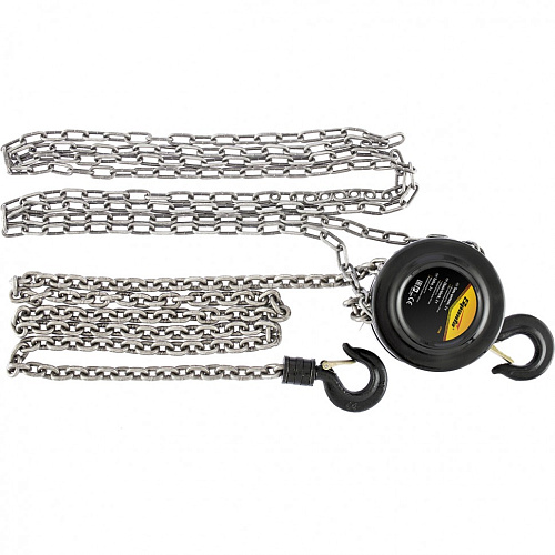 Таль цепная, 3 т, H подъема 3 м, расстояние между крюками 470 мм Sparta Таль цепная, 3 т, H подъема 3 м, расстояние между крюками 470 мм Sparta